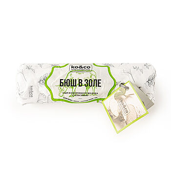 Сыр мягкий с плесенью в золе Бюш из коровьего молока м.д.ж. в с.в. 45% , Россия, вес