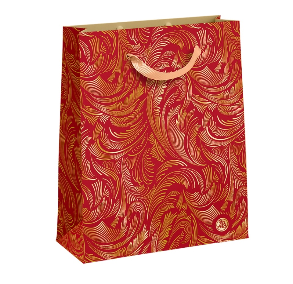 

Пакет подарочный «Азбука Вкуса» «Морозный узор красный» 15х17х10см бумажный, Россия