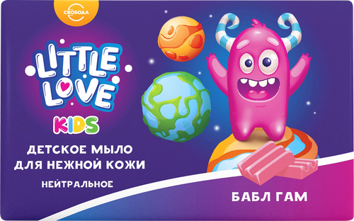 

Мыло детское Little Love для нежной кожи нейтральное Бабл гам 90 г