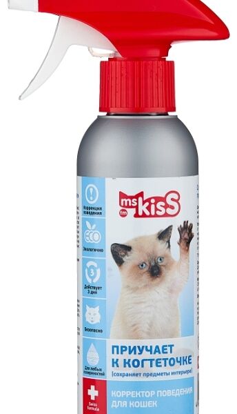 Спрей для кошек зоогигиенический Ms.Kiss, приучает к когтеточке 200 мл