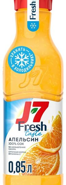 Сок J-7 Апельсин с мякотью 850мл