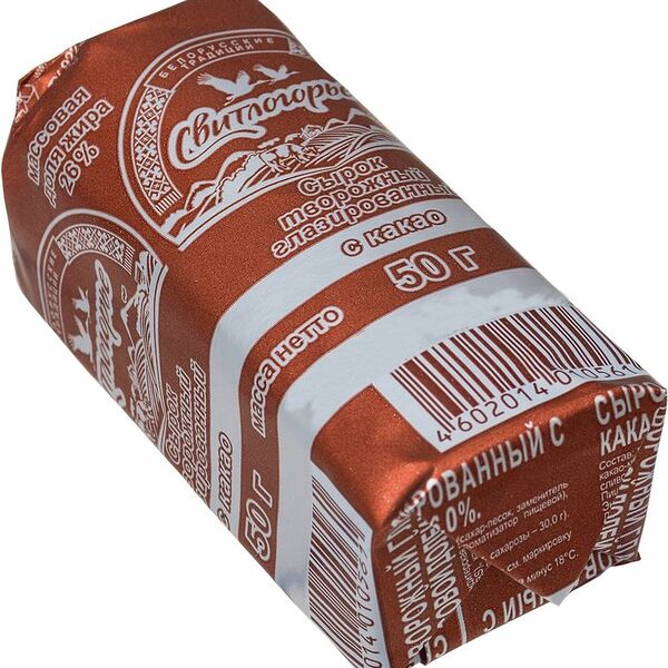 Сырок творожный Свитлогорье с какао глазированный 26%, 50г