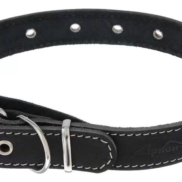 Аркон ошейник кожаный 25 Универсальный Черный