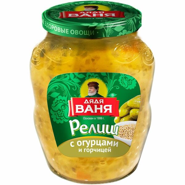 Релиш Дядя Ваня с огурцами и горчицей 350 г
