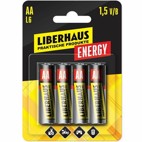 Элемент питания Liberhaus первичный тип AA, 4шт