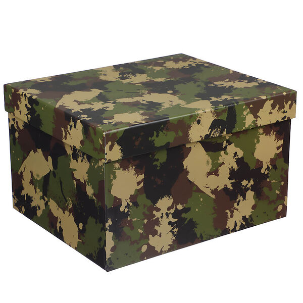 Коробка подарочная, милитари, 25х21х15 см