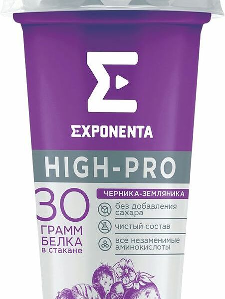 Напиток Кисломолочный Экспонента Обезжиренный Черника-Земляника