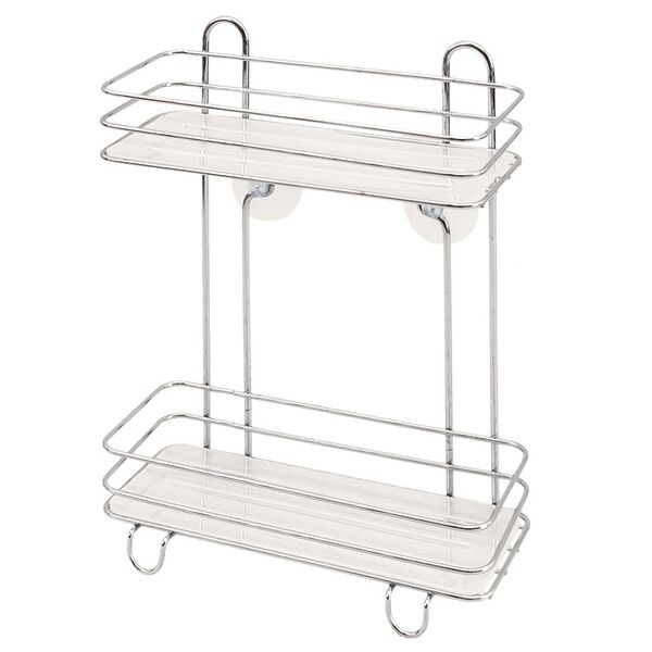 Полка хромированная прямая, 2 яруса, 25.9х13х32.9 см