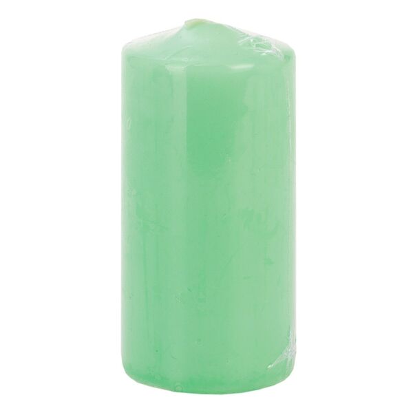 Свеча-столбик, 5х10 см, мятный