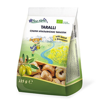 Сушки «Таралли с фенхелем», Fleur Alpine БИО, 125 г, Италия