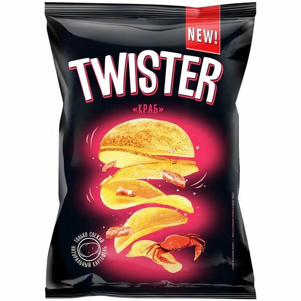 Картофель Twister хрустящий со вкусом краба 150 г