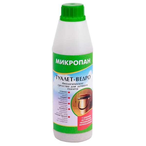 Средство для дачных туалетов МИКРОПАН туалет-ведро, 160г