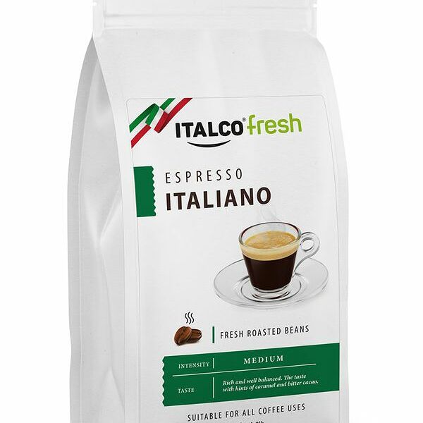 Кофе Italco Эспрессо италиано жареный в зёрнах, 375г