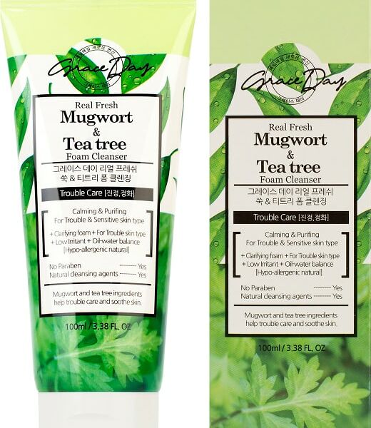 Пенка для умывания Grace Day успокаивающая с экстрактами полыни и чайного дерева 100мл