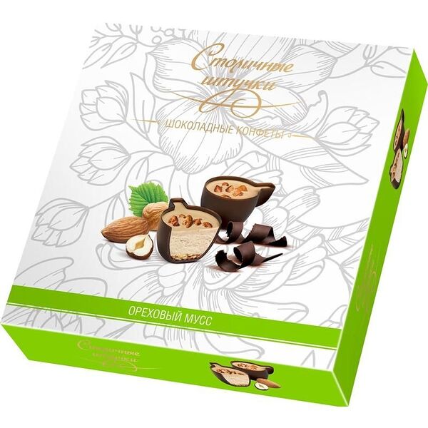 Конфеты Столичные штучки с начинкой ореховый мусс 104г