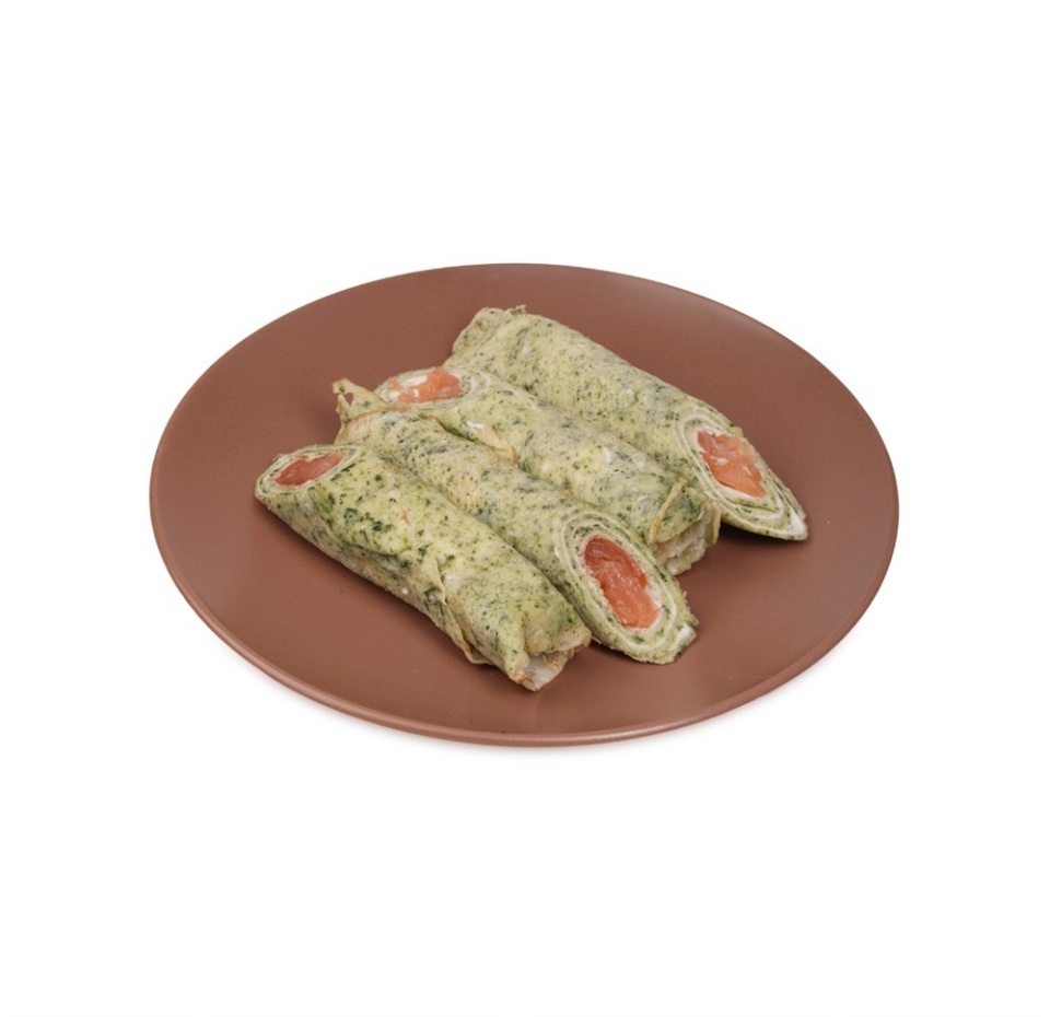 

Блинчики с лососем и шпинатом 1 шт 65 г, Россия