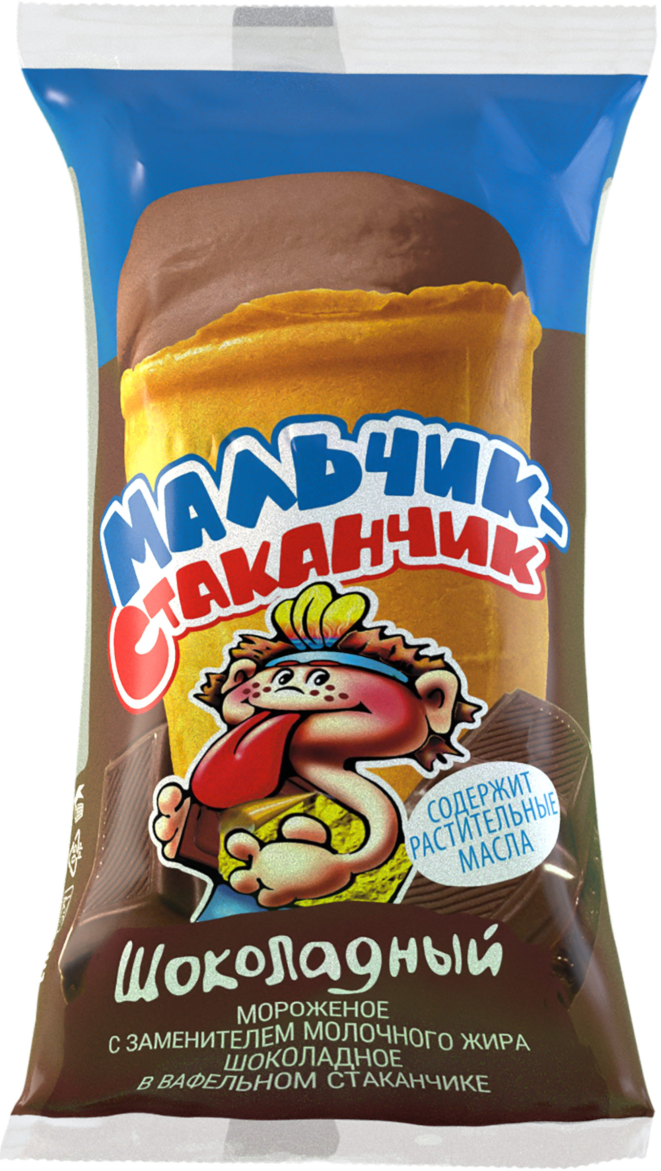 

Мороженое Гроспирон Мальчик-Стаканчик, шоколадное 12%, с змж, вафельный стаканчик 70 г