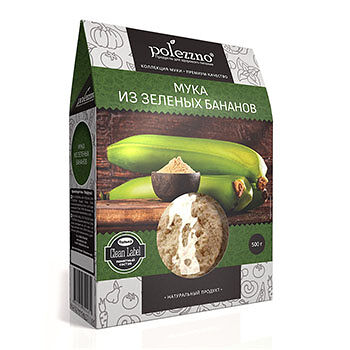 Мука из зеленых бананов Polezzno (без глютена)