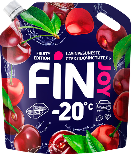 Стеклоочиститель для автомобиля FIN JOY Fruity cherry, до -20 градусов, 
3.5л