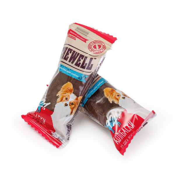 Лакомство для собак всех пород, колбаски из мяса ягненка, 10г