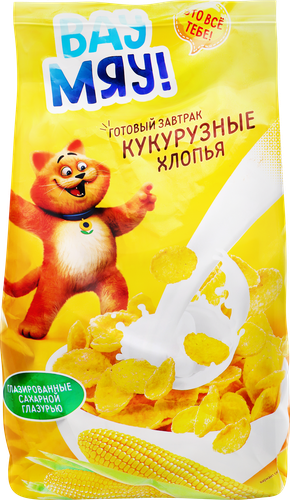 

Хлопья кукурузные Вау Мяу! глазированные, 600г