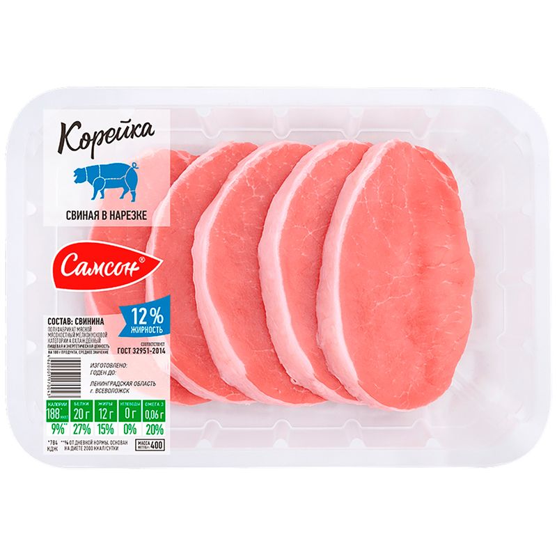 

Котлеты Самсон из свиной корейки, 400 г