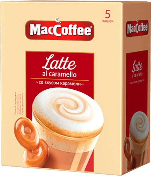

Кофейный напиток Maccoffee Латте карамель 3в1