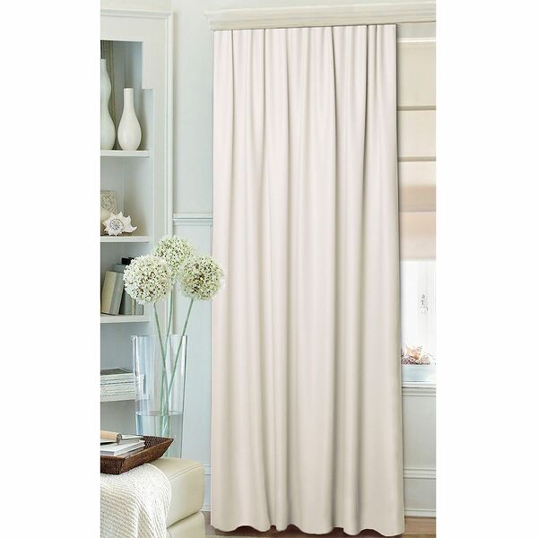 Портьера Софт-рогожка, размер: 200х270см, без подгиба, на шторной ленте, кремовый