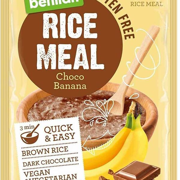 Каша быстрого приготовления рисовая с шоколадом и бананом без глютена ТМ Benlian (Бенлиан)
