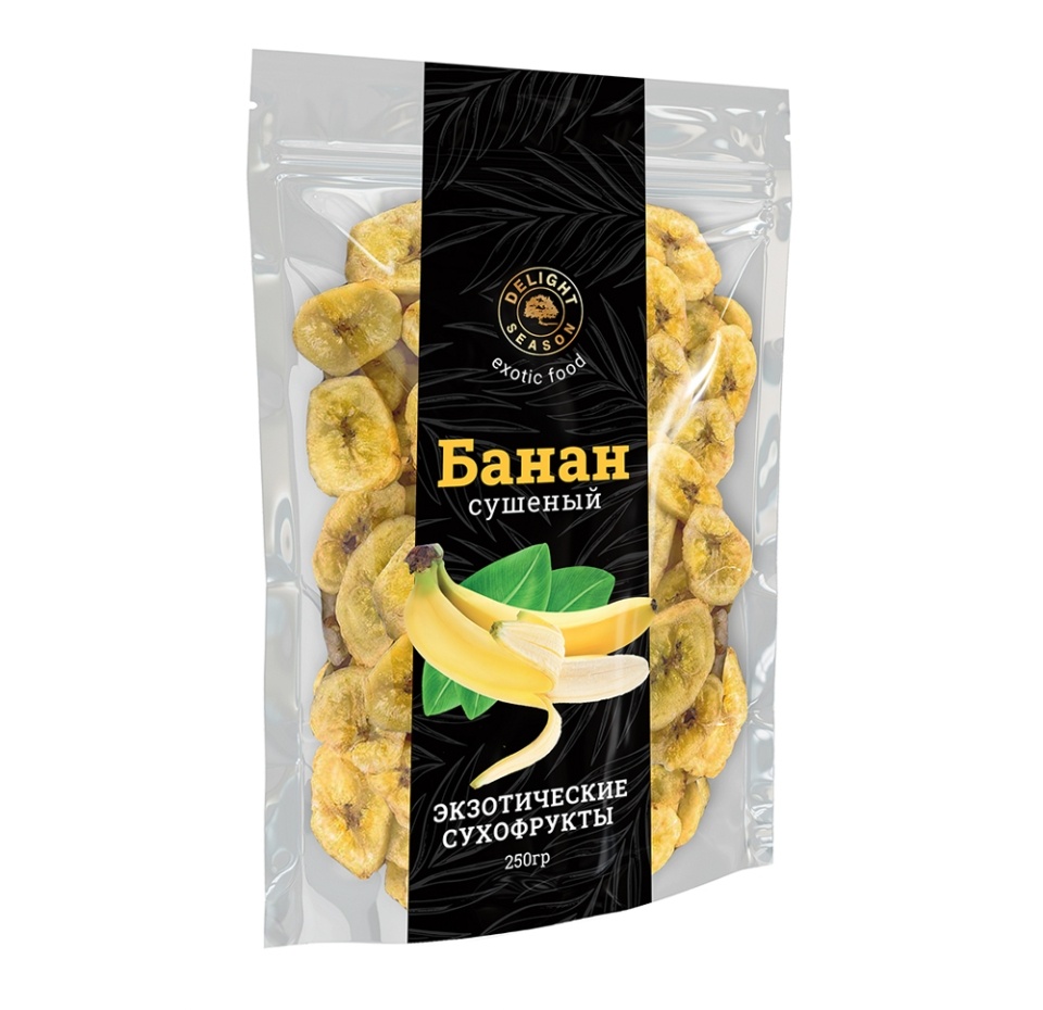 

Сухофрукты Delight Season банан сушеный (без сахара) 250г, Таиланд