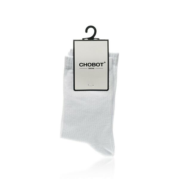 Женские однотонные носки Chobot 5221-003 , Белый , р.23