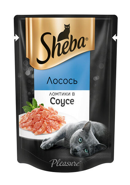Корм влажный для взрослых кошек Sheba Craft ломтики лосося в соусе