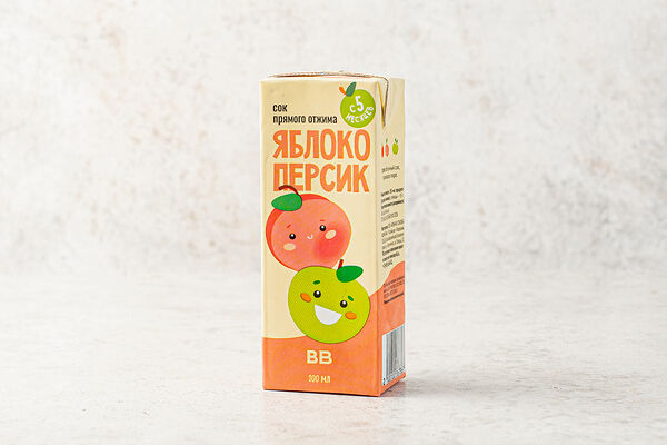 Сок детский яблоко-персик прямого отжима
