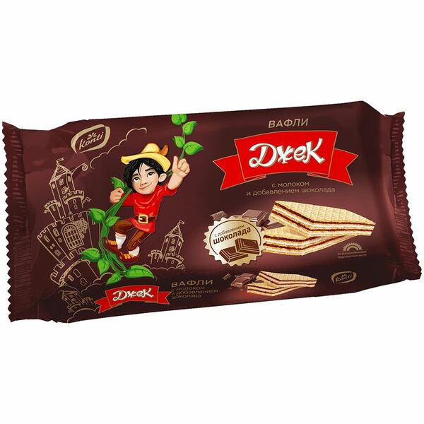 Вафли Konti Джек Молоко и шоколад