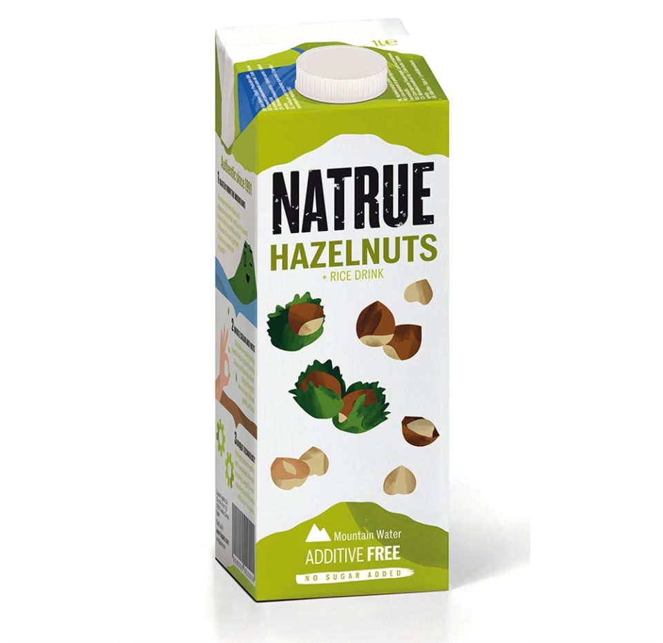 

Напиток рисовый Natrue с фундуком (без сахара) Liquats Vegetals S.A., 1л