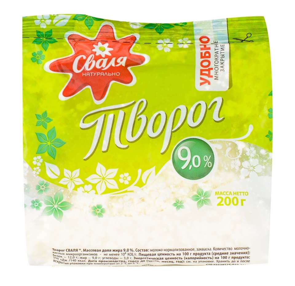 

Творог Сваля 9% 200 г