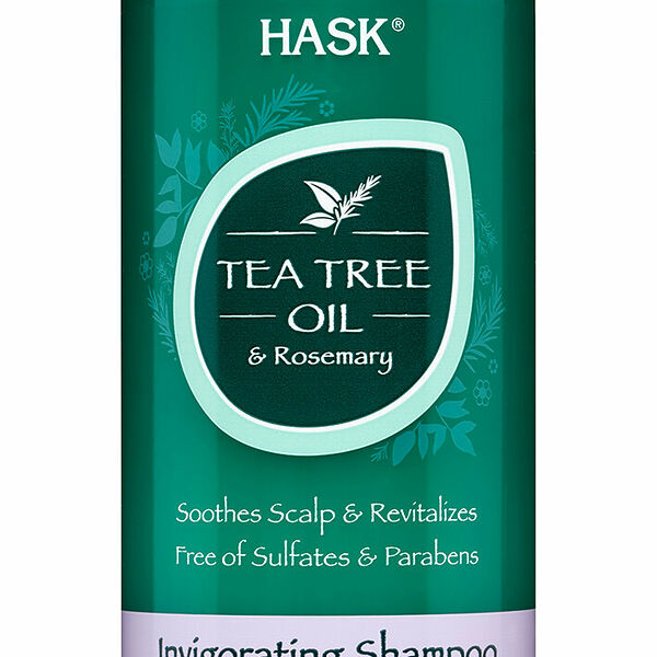 HASK Шампунь для волос с маслом чайного дерева и экстрактом розмарина, 355 мл