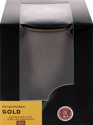 Ароматизатор автомобильный Premium Club Prestige Gold, на торпеду, Арт. 10354