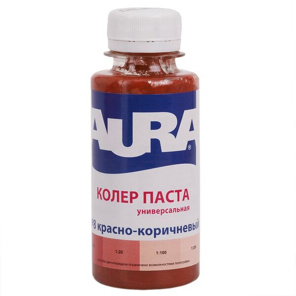 Паста колеровочная Aura №8, красно-коричневый, 0.1 л