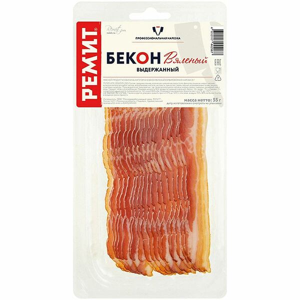 Бекон Ремит вяленый из свинины 55 г