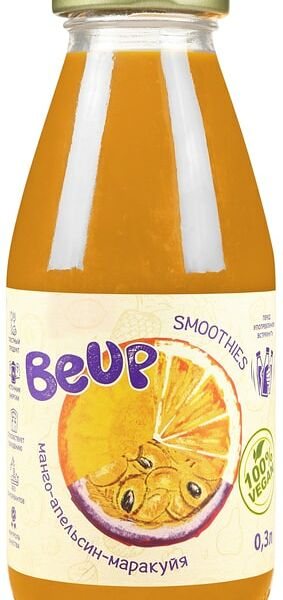 Смузи BeUp фруктовый Манго-Апельсин-Маракуйя 300мл