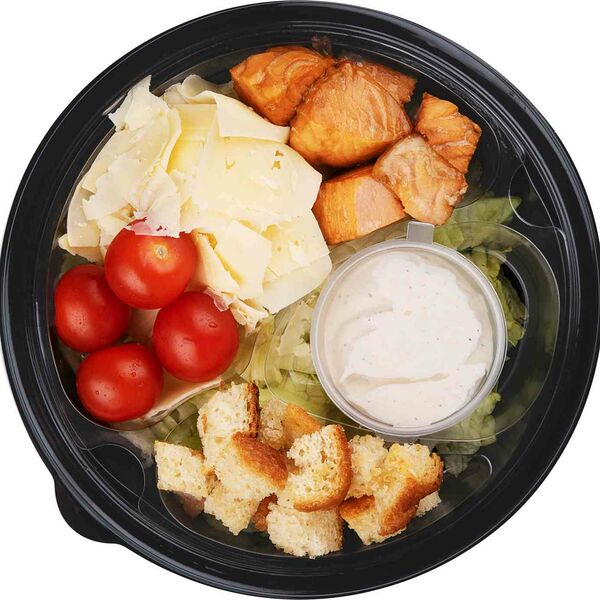 Салат Цезарь с семгой саберт, 230-