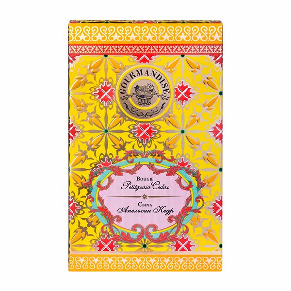 GOURMANDISE Свеча ароматическая для дома Апельсин и кедр, 180 г