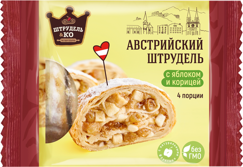 

Штрудель Австрийский Штрудель&Ko с яблоком и корицей 4 порции 280 г дизайн в ассортименте