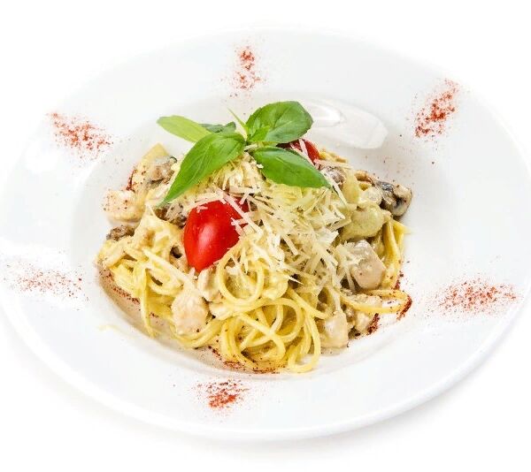 Спагетти с курицей Кухни мира 