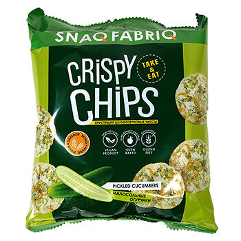 Чипсы низкокалорийные Snaqfabriq Малосольные огурчики (без глютена) 50г, Россия