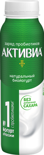 

Биойогурт питьевой АКТИВИА Натуральный 1,8%, без змж, 260г