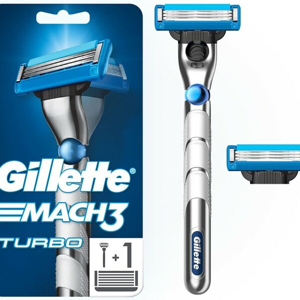 Бритва Gillette Mach3 Turbo с 2 сменными кассетами