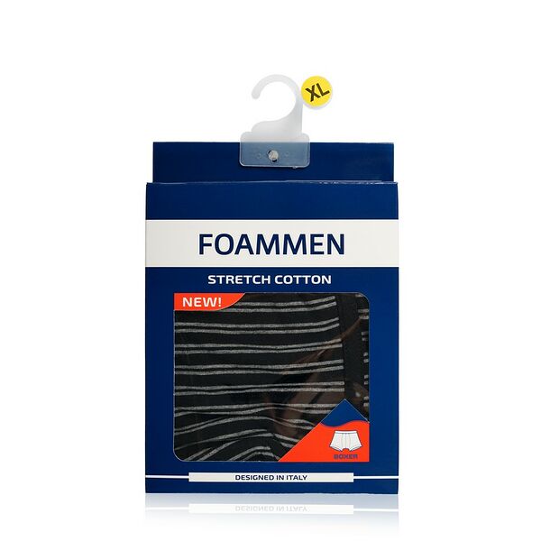 Мужские трусы - боксеры Foammen Fo90507 , черные в полоску , XL