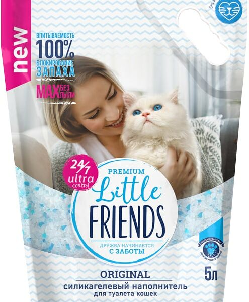 Наполнитель для кошачьего туалета Little Friends Силикагелевый Original 5л